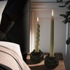 Kate Aspen 2-In-1 Fluted Colored Glass Taper Candlestick Candle Holders (Set of 4) - 2 of 4
