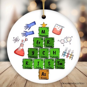 Periodic Table Scientist Christmas Ornament| OrnamentallyYou - 1 of 4