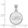 Black Bow Jewelry 10k White Gold Louisiana State Fighting Tigers NCAA Medium Pendant - 2 of 3