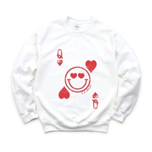 S.W.Smiley Queen of Hearts Distressed - Women's Graphic Sweatshirt - 1 of 4