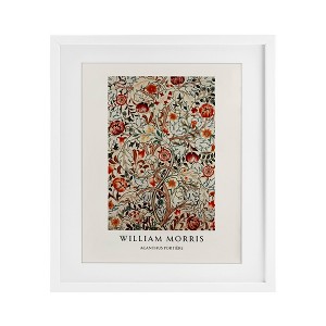 Stupell Industries William Morris Red Dotted Flowers Framed Print Under Glass Art - 1 of 4