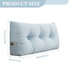 Bekrvio Bed Backrest Headboard Pillow w/ Side Pocket, Wedge Reading Bolster Cushion for Back Support on Bed or Sofa - 2 of 4