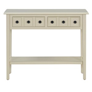 GlasFlength Console Tables Rustic Entryway Table with Two Drawers and Open Shelf Elegant Design for Living Room Hallway, Beige, 38.2"*13"*31.9" - 1 of 4