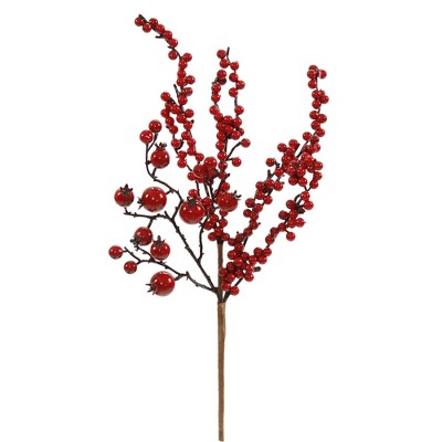 Vickerman 18" Mixed Red Gooseberry Berry Artificial Christmas Pick