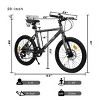 INFURNIC Bicycles 20 Inch Kids Road Bike 7-Speed Steel Frame Dual Disc Brakes for Boys and Girls, Black, 55.9"*21.2"*31.5" - 4 of 4