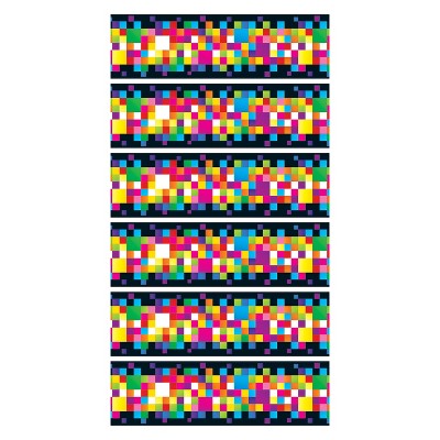 TREND Pixels Bolder Borders, 35.75 Feet Per Pack, 6 Packs