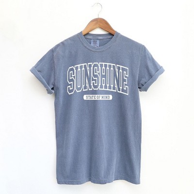 Simply Sage Market Women's Varsity Sunshine State of Mind Short Sleeve Garment Dyed Tee