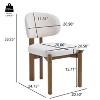 Christopher Knight Home Elias Scandinavian Modern Rubber Wood Dining Chairs with Upholstered Seat - 3 of 4