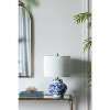 D12x19.3" Blue and White Ceramic Vase Lamp - 3 of 4