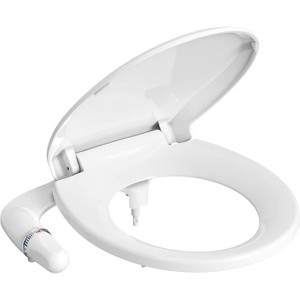 Bidet Toilet Seat, Non-Electric 17" PP Single Lever Spray, Self-Cleaning Nozzles, Hygienic Wash for Women, Easy Install Standard Toilets - 1 of 4