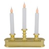 Northlight 3-Light LED Candolier Window Candles - 10" - White and Gold - Set of 4 - 2 of 4