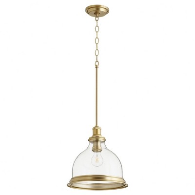 Quorum Lighting 1 - Light Pendant in  Aged Brass