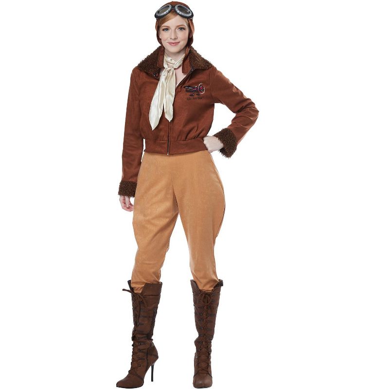 California Costumes Amelia Earhart/Aviator Women's Costume, 1 of 3