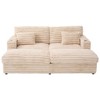 83.5" Cloud Couch with Plush Upholstery Oversized Double Chaise Lounge Sofa Bed with USB Ports & Cup Holders-- Frevyn - 3 of 4