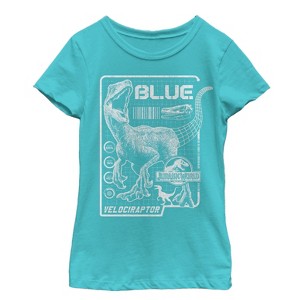 Girl's Jurassic World: Fallen Kingdom Blue Details T-Shirt - 1 of 3