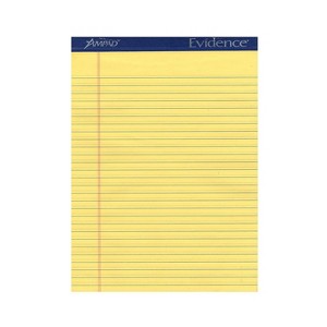 Ampad Ruled Legal Pads Canary 8 1/2 In. X 11 In. [Pack Of 6] 46763-PK6 - 1 of 1