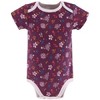 The Peanutshell Baby Girl Short Sleeve Bodysuits, 5-Pack, Pink, Cheetah/Pink Floral, Newborn to 24 Months - 2 of 4