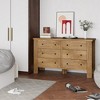 Whizmax Dresser for Bedroom with 6 Drawers, Wood Drawer Dresser with Metal Handle, Chest of Drawers for Bedroom, Living Room, Hallway, Home Office - 3 of 4