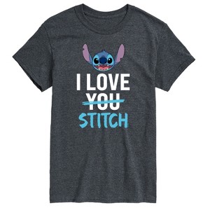 Men's - Lilo and Stitch - I Love Stitch Short Sleeve Graphic T-Shirt - 1 of 4