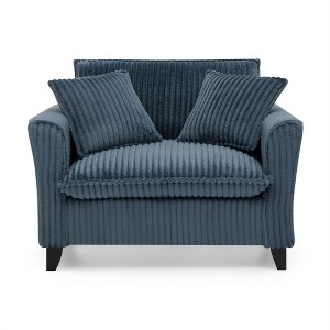 XINGHANZHENXUAN Corduroy Tufted Lazy Sofa with Ergonomic Backrest & Soft Seat, Easy Assembly Accent Chair for Living Room & Bedroom - 1 of 4