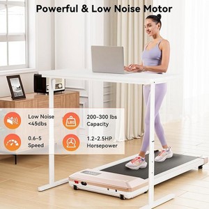 Deerrun Pad Treadmills, 0.6-3.8 MPH 35.43 In Long Run Area 2.5HP Portable Treadmills with Remote Control - 1 of 4