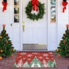 Coolmee Christmas Tree Snowflake Non Slip Kitchen Rugs ,  Forest Washable Kitchen Runner Rug Sets for Winter New Year Xmas Party Green - 4 of 4