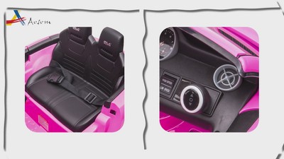 12V Pink Electric Ride-On Car with Remote Control