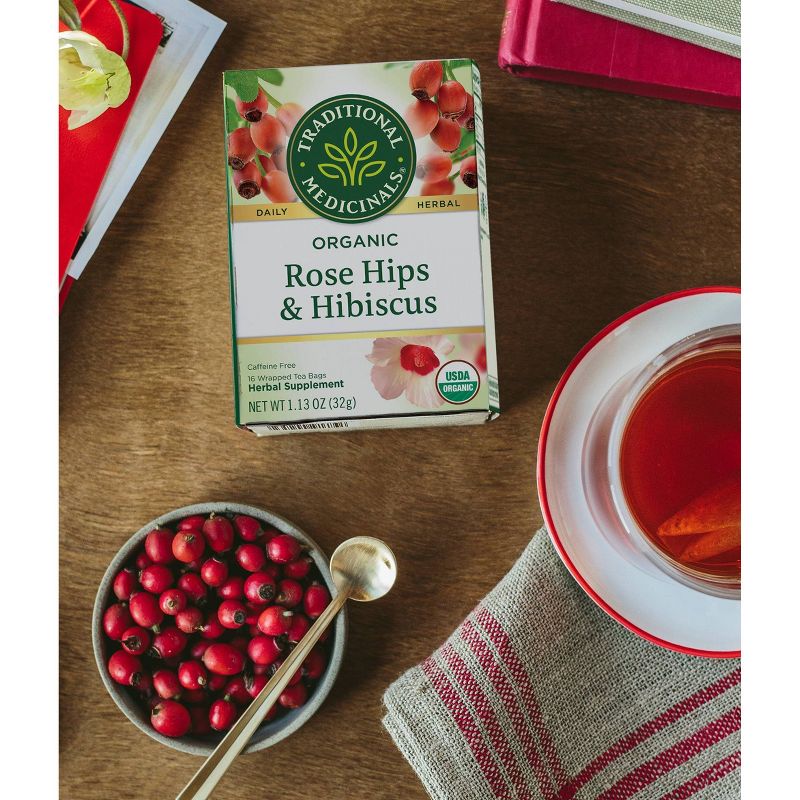 Traditional Medicinals Rose Hips with Hibiscus Organic Tea - 32ct, 5 of 7