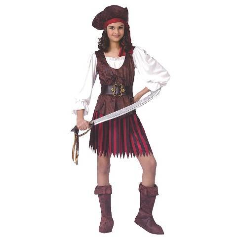 Fun World Girls' High Seas Buccaneer Pirate Costume : Target