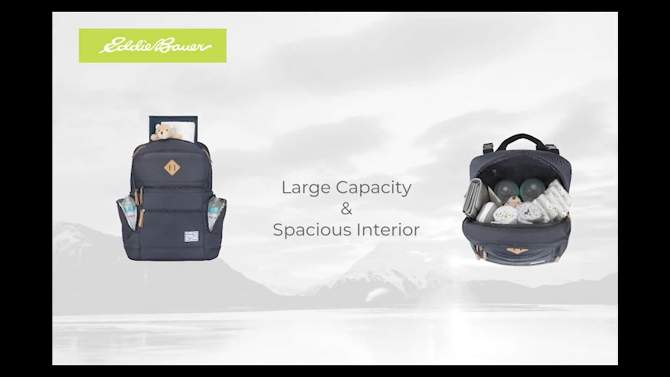 Eddie Bauer Canyon Summit Convertible Diaper Bag Backpack - Gray, 2 of 12, play video