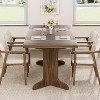 71" Modern Dining Table - Seats 6-8 with Unique Wooden Legs for Kitchen & Dining Room - 3 of 4