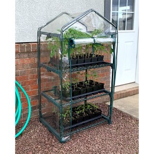 Tierra Garden 3 Shelf Mini Greenhouse, 27"W x 19"D x 49"H, - 1 of 4