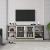 70In TV Stand, Entermainment Center with Storage Cabinet & 2 Mesh Doors, Wood Rustic TV Console, 2 Tier Farmhouse TV Table for Living Room, Bedroom - 3 of 4