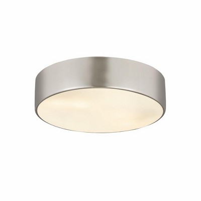 Harley 20" Brushed Nickel Steel Drum Flush Mount Ceiling Light