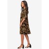 Roaman's Women's Plus Size Petite Ultrasmooth Fabric Boatneck Swing Dress - 4 of 4