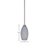 Toltec Lighting Paramount 1 - Light Pendant in  Brushed Nickel with 5.5" Gray Matrix Shade - 2 of 2
