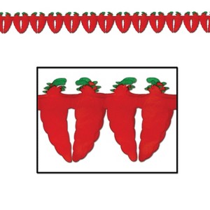 Beistle 5 1/2" x 12' Chili Pepper Garland Red 4/Pack 55631 - 1 of 1