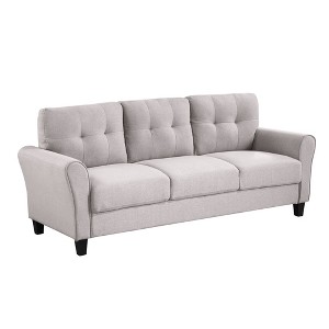 LOVMOR 79.9" Modern Living Room Sofa Linen Upholstered Couch Furniture - 1 of 4