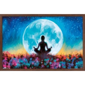 Trends International PD Moreno - Fine Art - Yoga Moon Framed Wall Poster Prints - 1 of 4