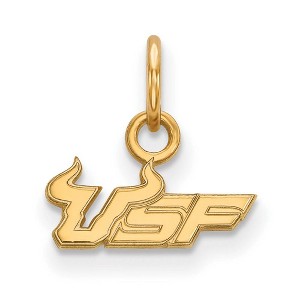 Black Bow Jewelry 14k Yellow Gold South Florida Bulls NCAA Extra Small Pendant - 1 of 3