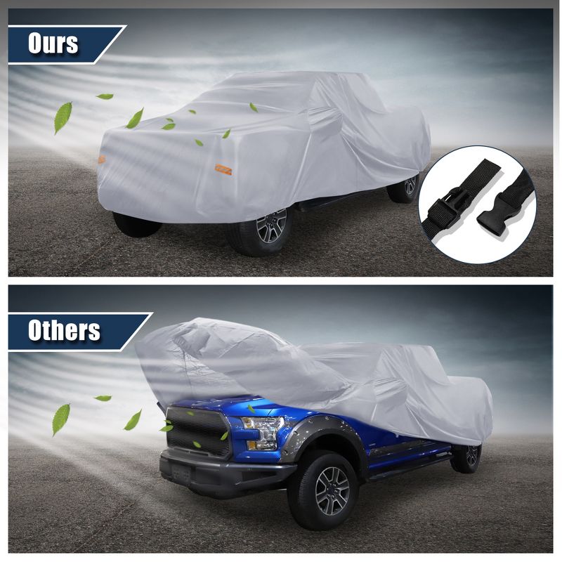 Unique Bargains Pickup Truck Cover for Ford F150 Crew Cab Pickup 4 Door 6.5 Feet Bed 2004-2021 Sun Rain Dust Wind Snow Protection, 3 of 7