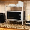 Mind Reader Alloy Collection 2-Tier Metal Industrial Microwave Stand with Utility Shelf - Silver - 2 of 4