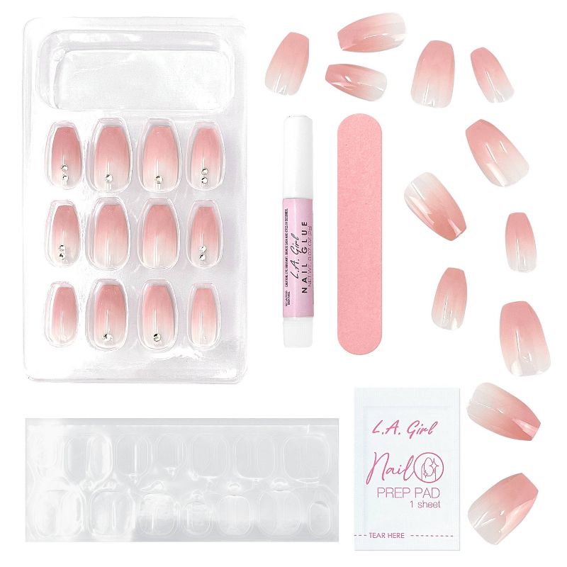 L.A. Girl 28pc Luxe Shine Fave Artificial Nail - Into You - 28pc, 6 of 14