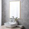 PexFix 36" x 24" Aluminum Alloy Frame Mirror for Bathroom Wall Rectangle Bathroom Vanity Mirror for Over Sink Bedroom Entryway Living Room in Gold - 2 of 4