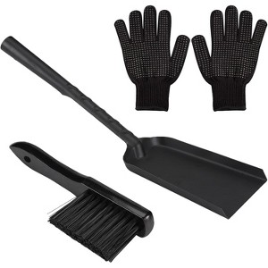attop Heavy-duty Metal Fireplace Ash Shovel and Brush Set - 1 of 4