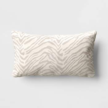 Velvet Jacquard Zebra Lumbar Throw Pillow - Threshold™