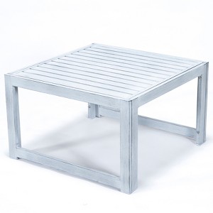 LeisureMod Patio Coffee Table with Black Aluminum Frame - Chelsea Collection, Weather-Resistant Design, Perfect for Outdoor Spaces - 1 of 4