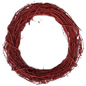 Kraft Lane: 18" Painted Grapevine Wreath - Red - DIY Craft Projects, Handcrafted - 1 of 4