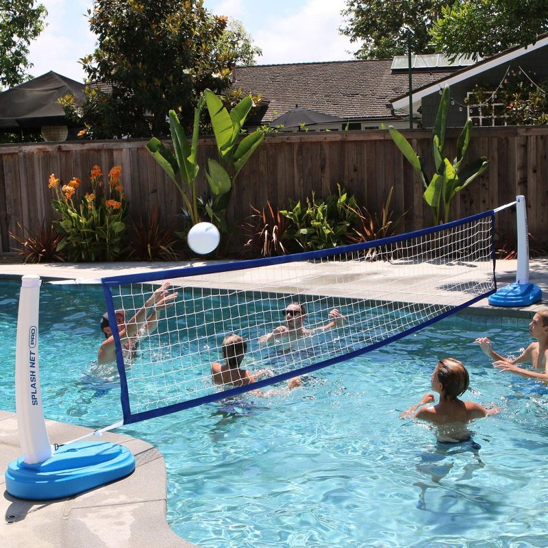 GoSports Splash Net PRO Pool Volleyball Net with 2 Water Volleyballs and Pump - Blue, 4 of 9