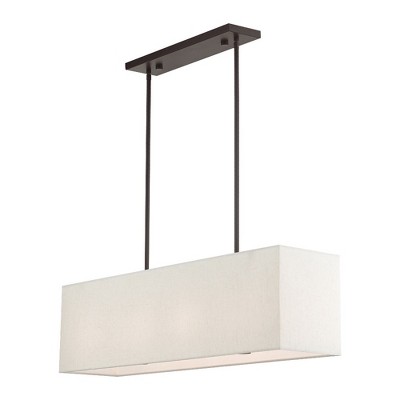 Summit Transitional English Bronze 4-Light Linear Chandelier